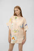 Italian Riviera Boxy Linen Shirt Dress