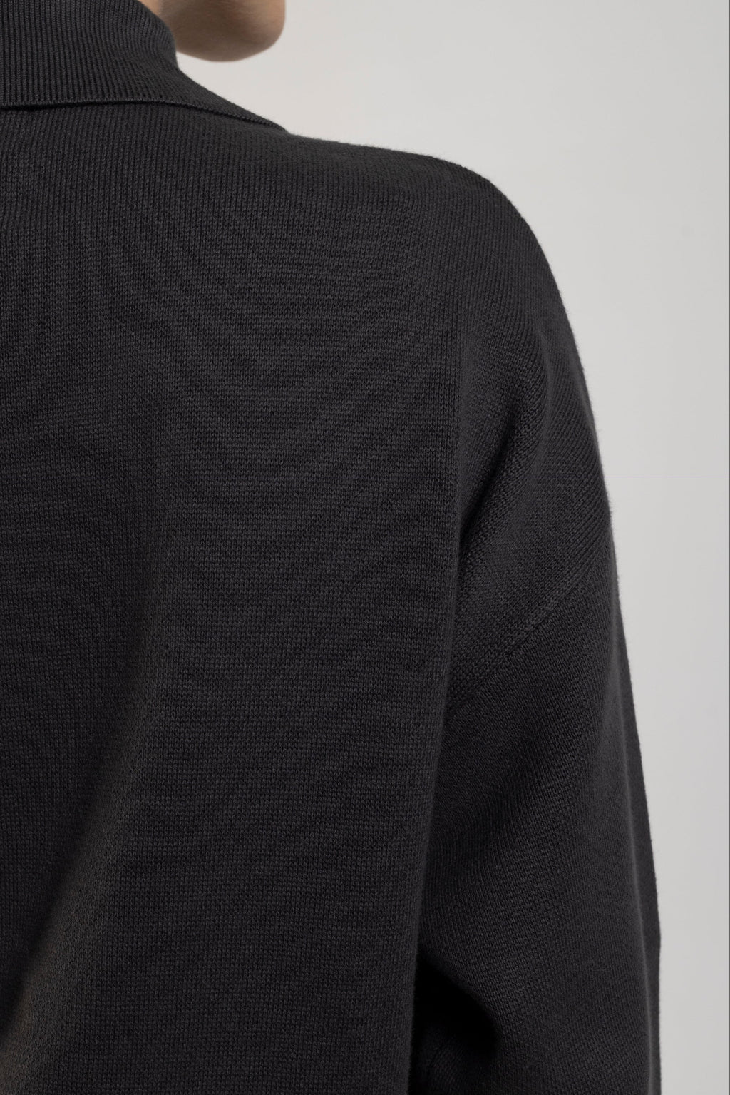 Lucy Knit Shacket In Charcoal