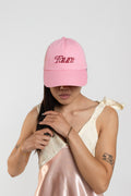 Baby Pink Faun Embroidered Dad Hat