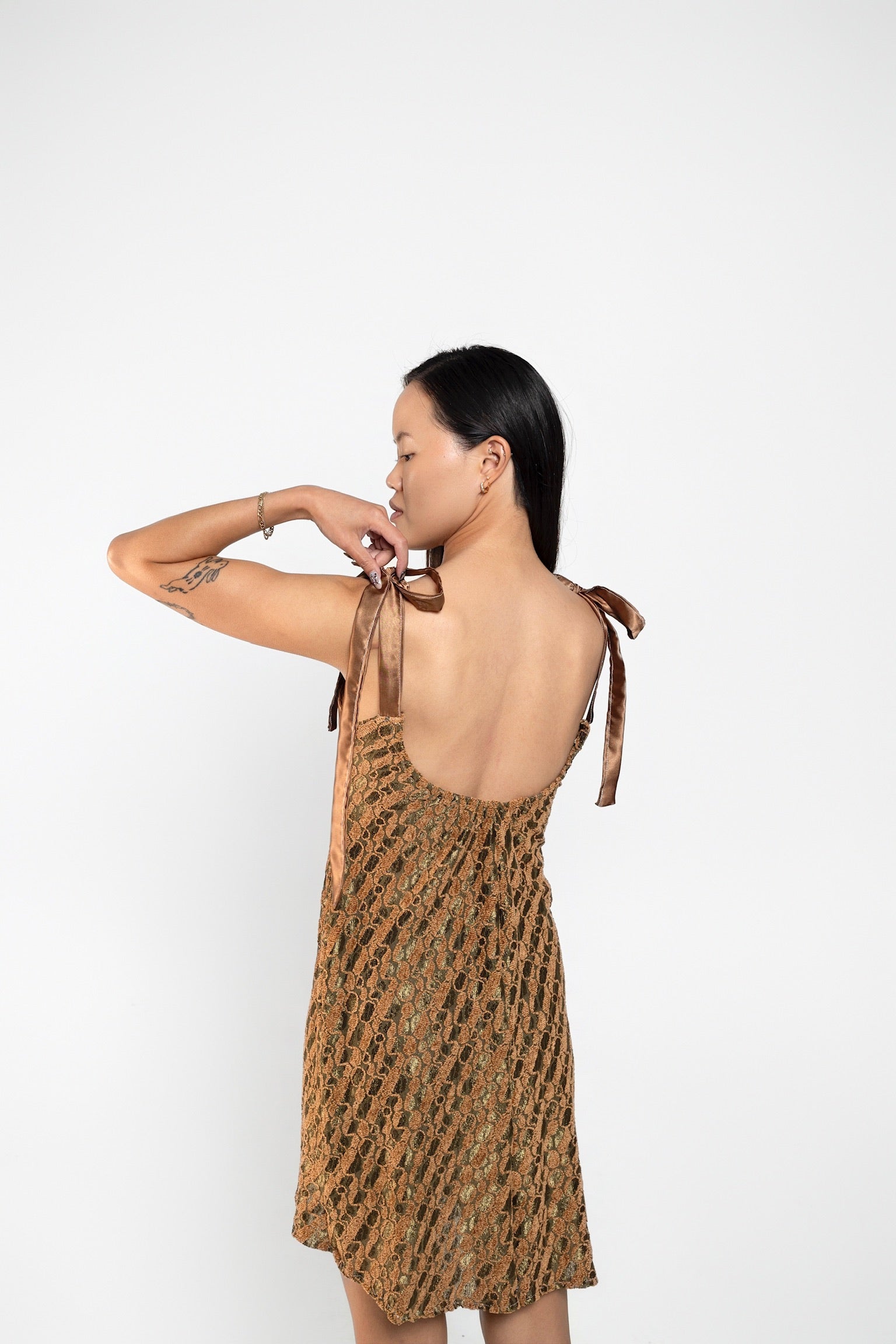 Jungle Vines Upcycled Babydoll Dress