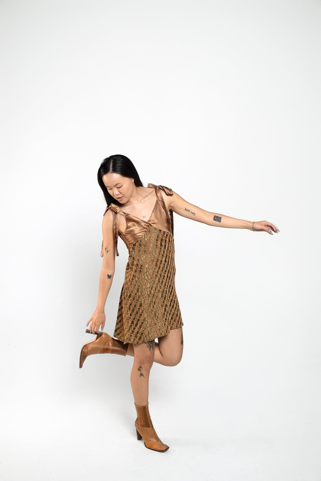 Jungle Vines Upcycled Babydoll Dress