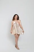 Champagne Upcycled Babydoll Dress