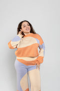 Nala Cropped Crewneck Sweater In Desert Sunset