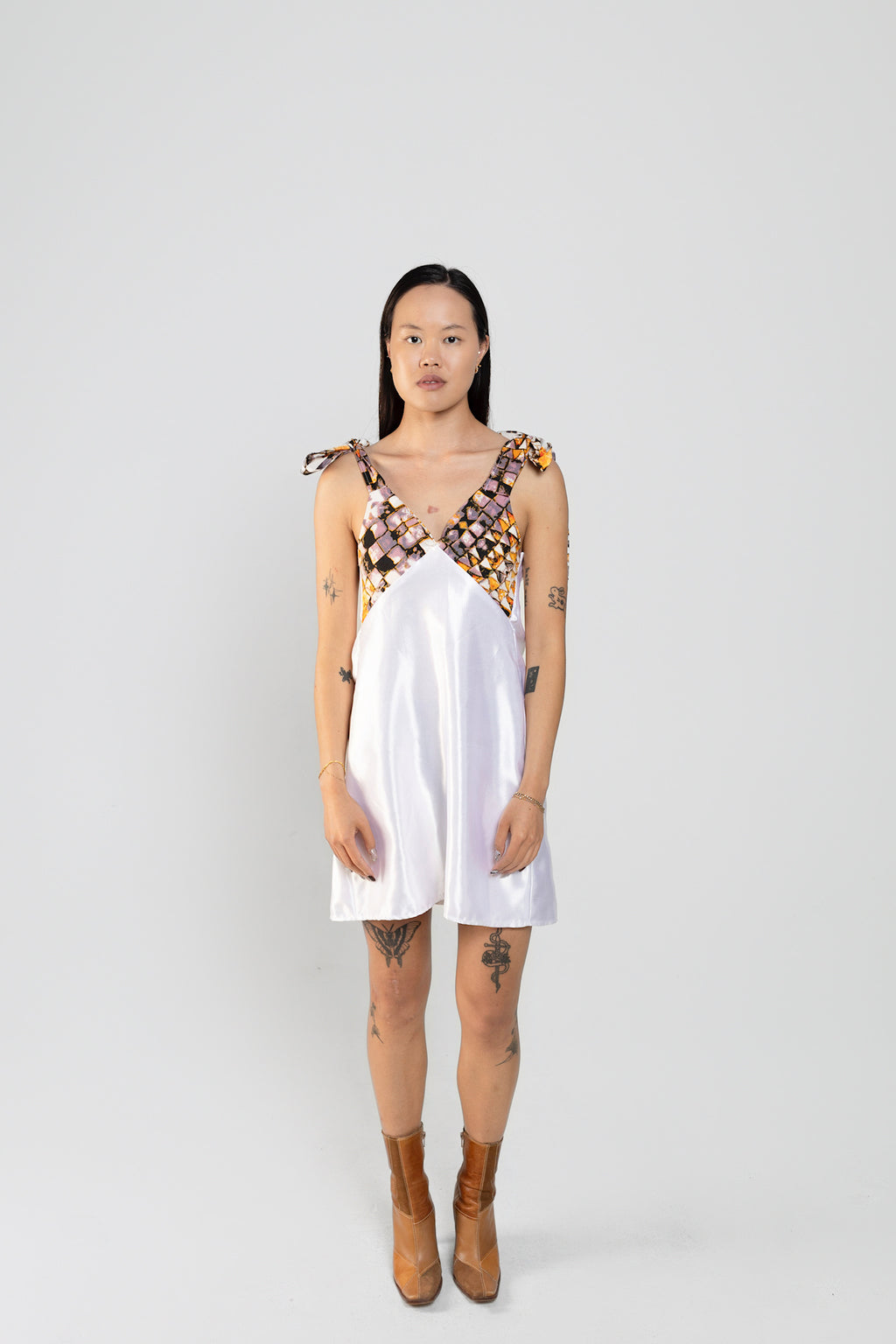 Plush White Haze Upcycled Babydoll Dress