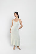 Essentia Knit Midi Dress In Sage Green