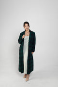 Vintage Peaks Ultralong Jacket In Green Plaid