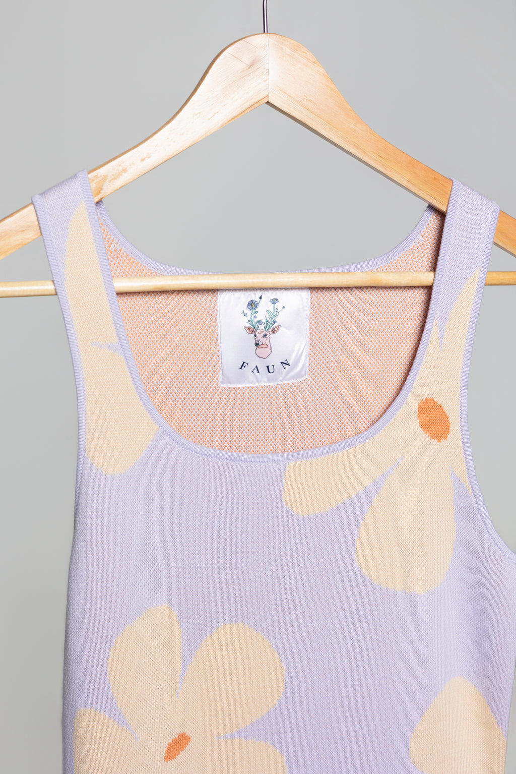 Essentia Fitted Knit Dress In Lilac Daisy Print