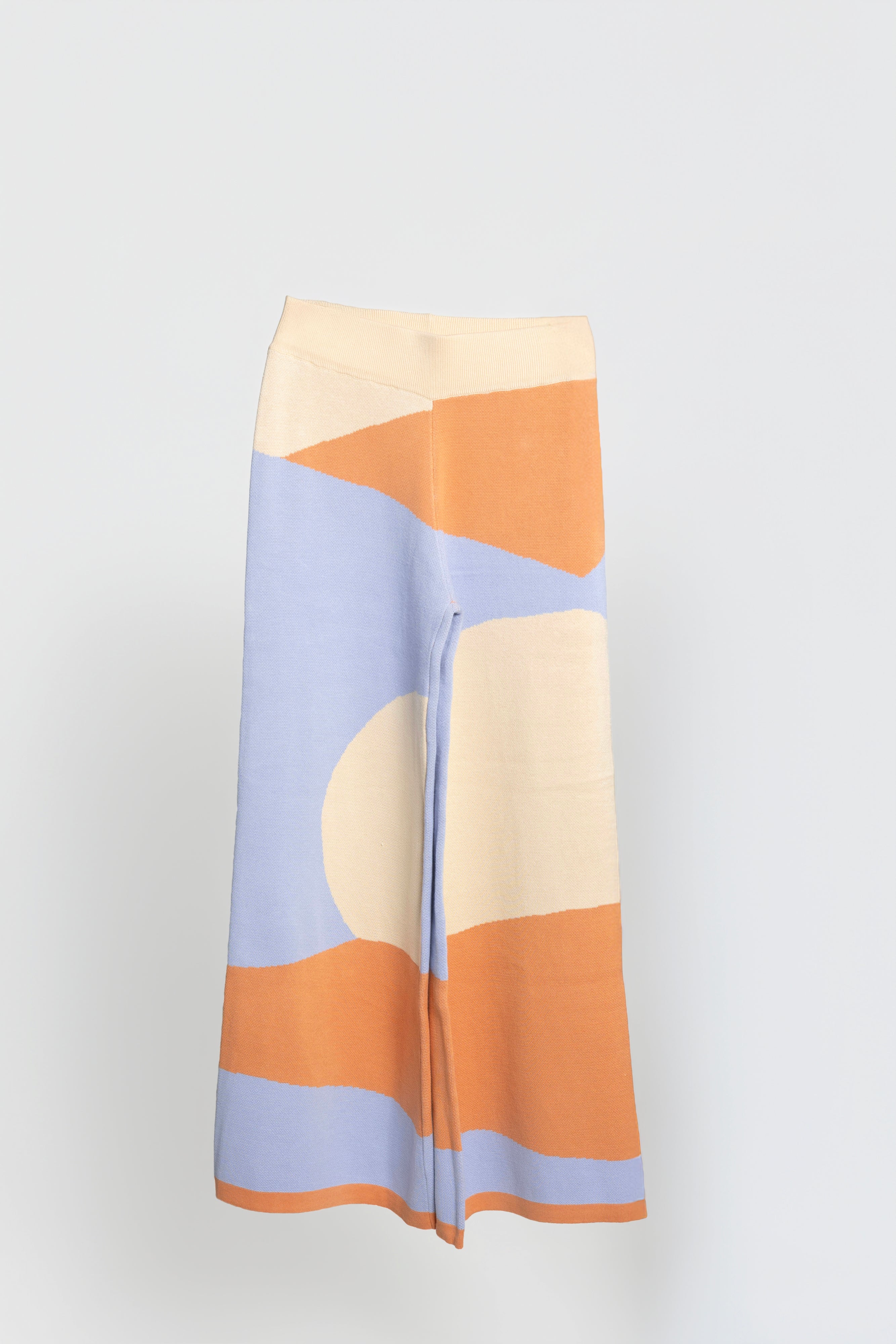 Farah Wide Leg Knit Pants In Desert Sunset