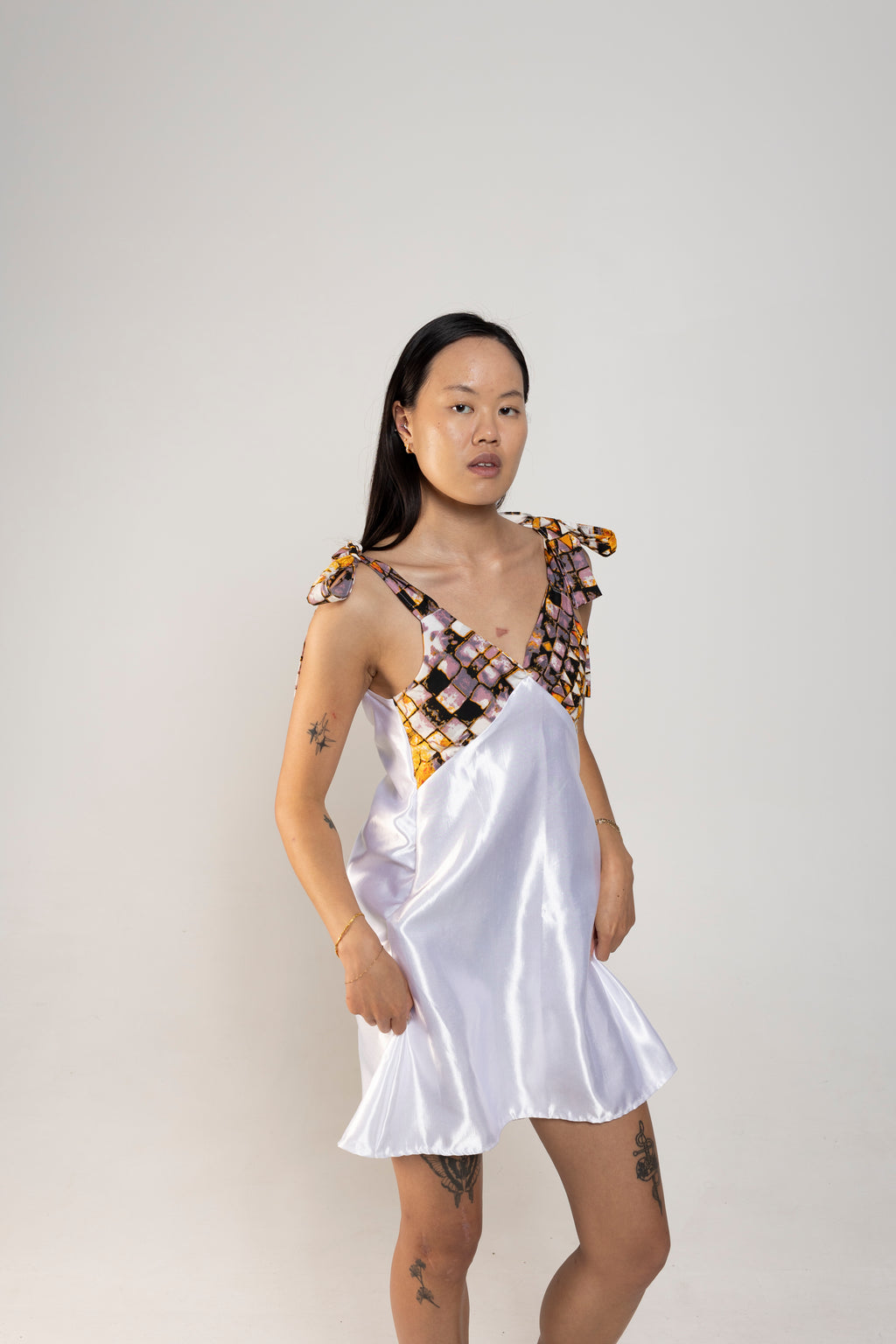 Plush White Haze Upcycled Babydoll Dress