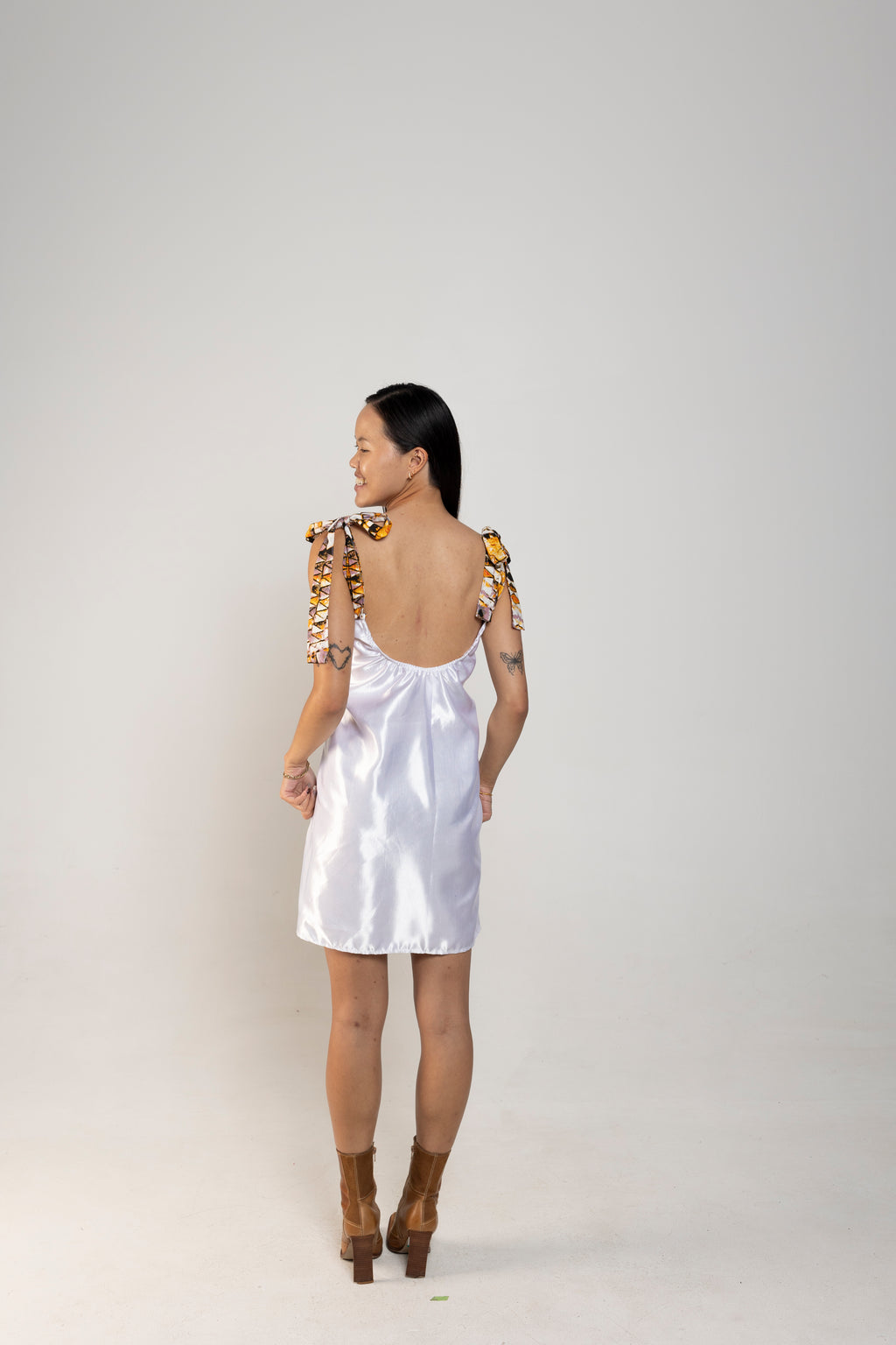 Plush White Haze Upcycled Babydoll Dress