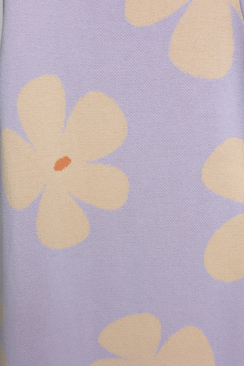 Essentia Fitted Knit Dress In Lilac Daisy Print