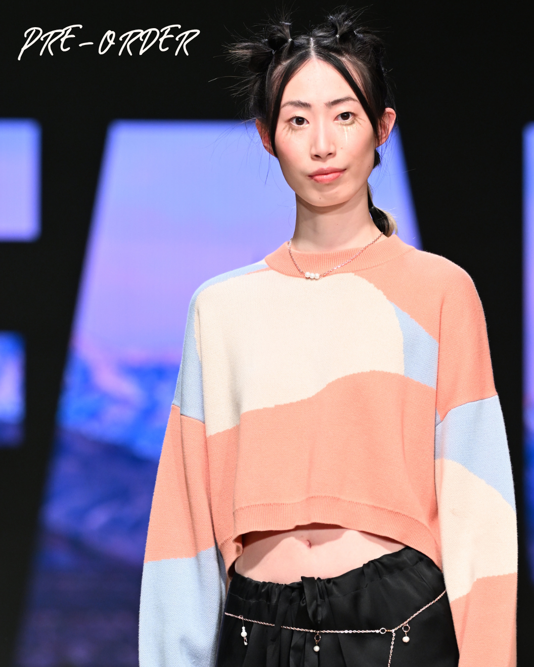 Nala Cropped Crewneck Sweater In Desert Sunset