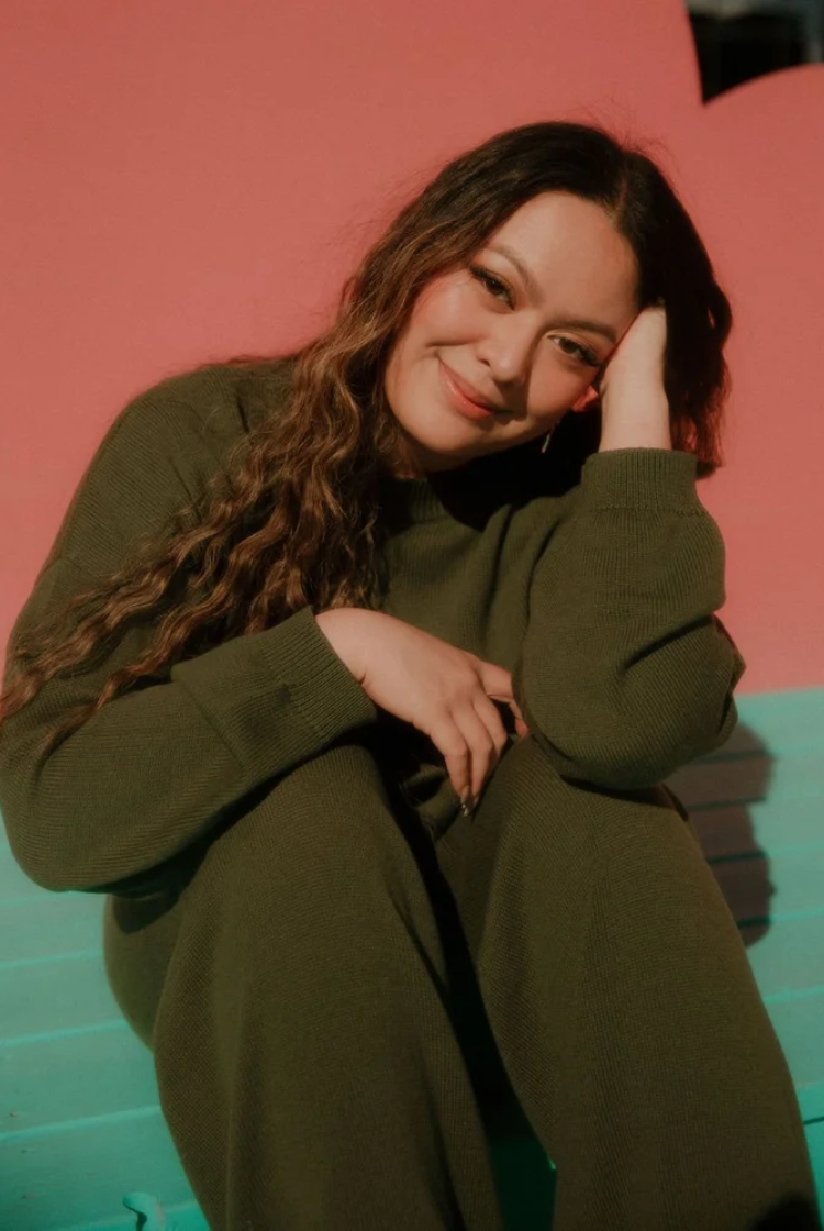 Nala Cropped Crewneck Sweater In Forest Green