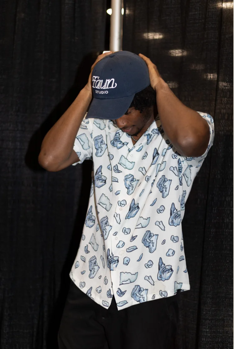 Faun Embroidered Navy Cap