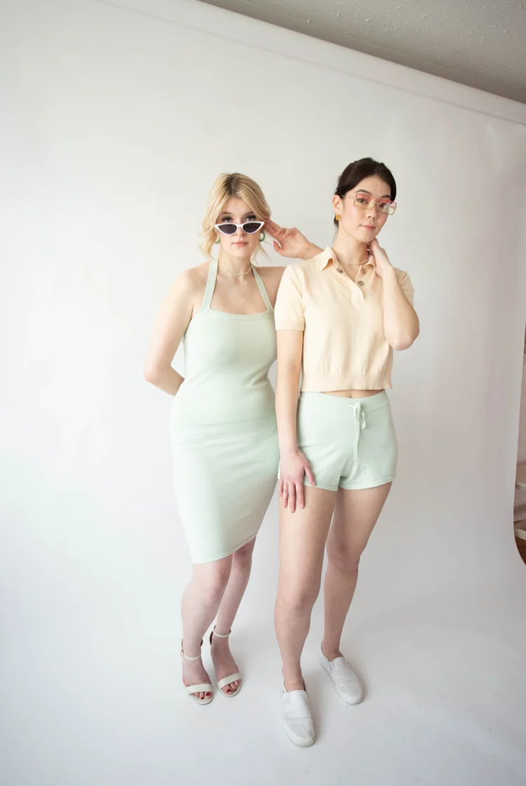 Luma Fitted Midi Skirt In Sage Green