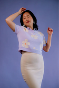 Luma Fitted Midi Skirt In Cream