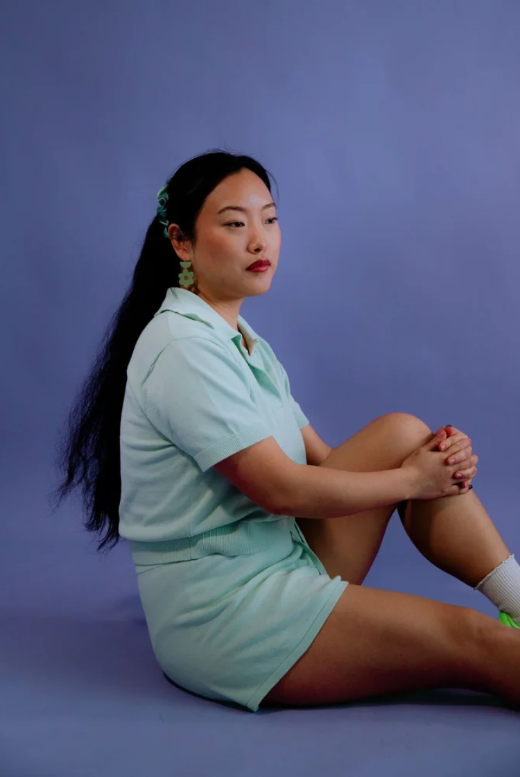 Bellis Crop Polo In Sage