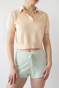 Bellis Crop Polo In Cream