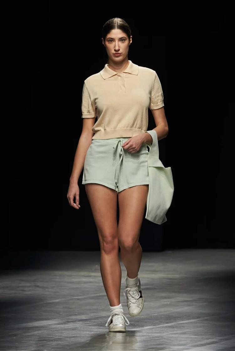 Bellis Crop Polo In Cream