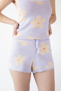 Nova Tie Waist Shorts In Lilac Daisy Print