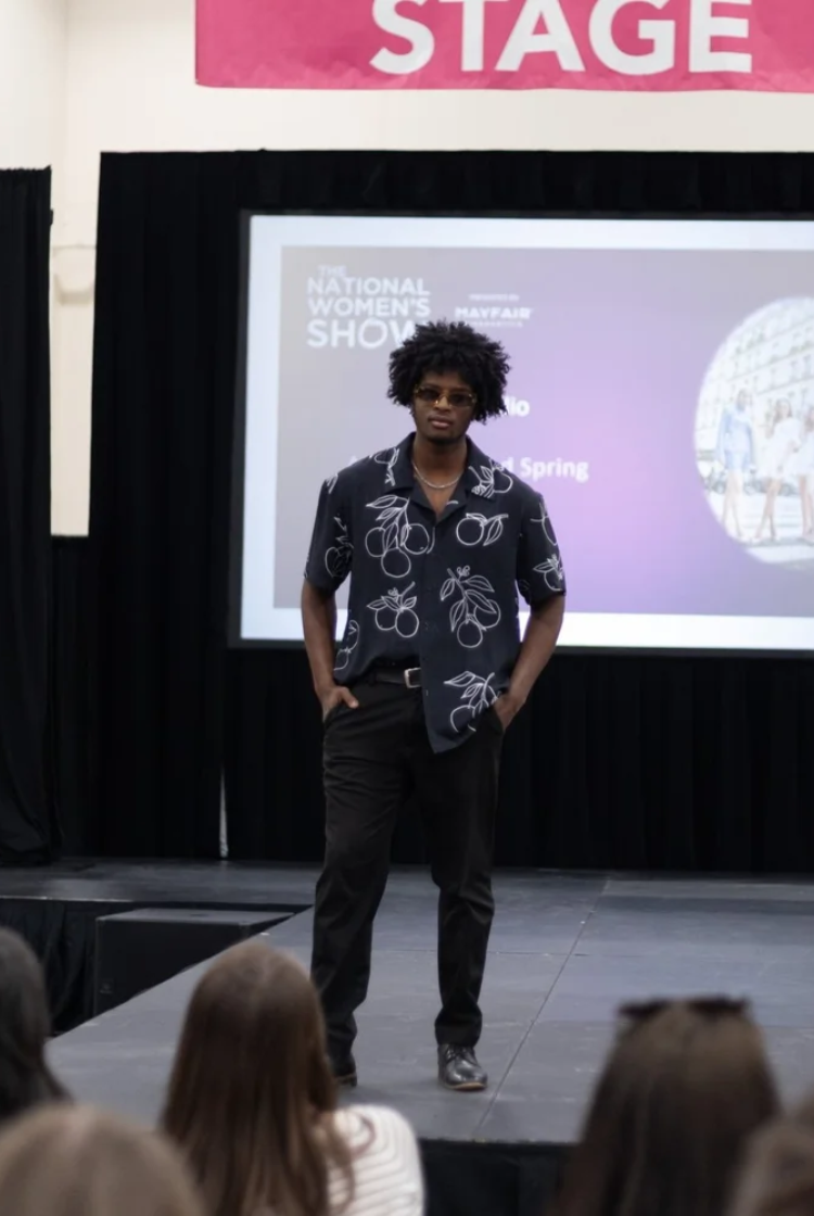 Black Citrus Print Button Up Collared Shirt