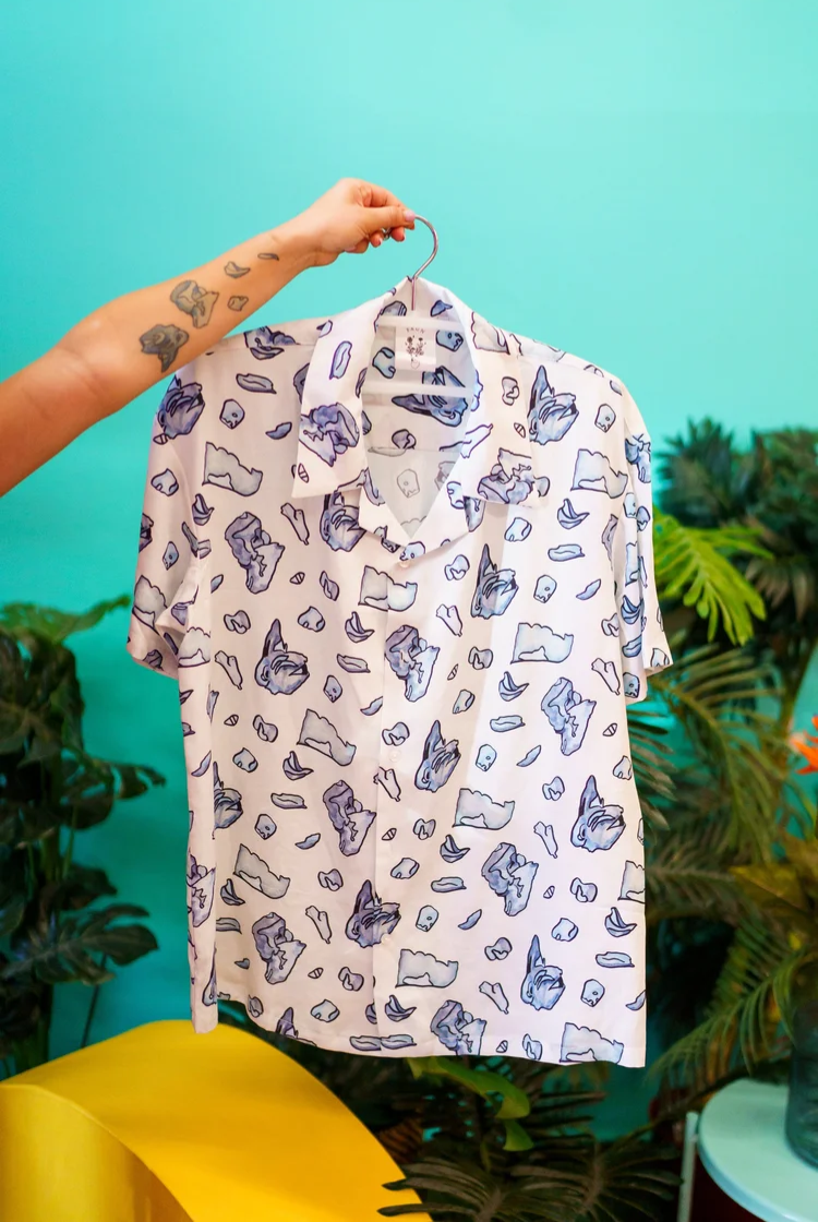 Lucas Print Button Up Collared Shirt