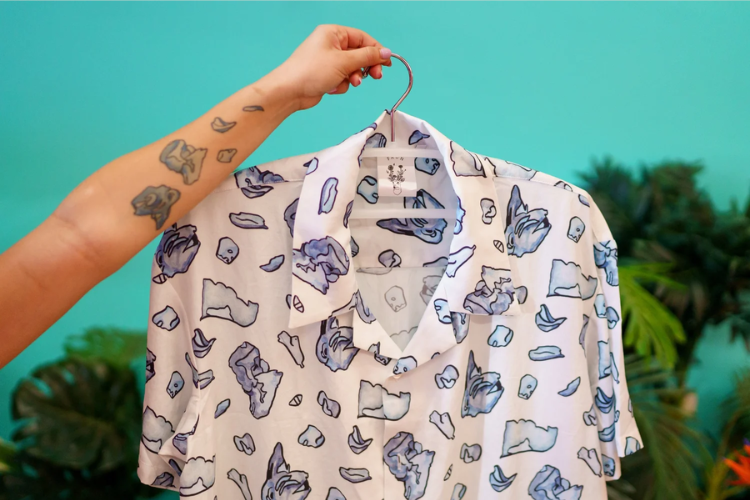 Lucas Print Button Up Collared Shirt