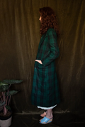 Vintage Peaks Ultralong Jacket In Green Plaid
