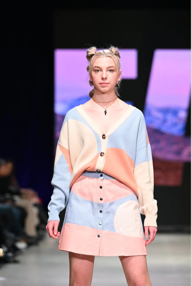Ivy Drop Shoulder Cardigan In Desert Sunset