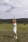 Essentia Knit Midi Dress In Sage Green